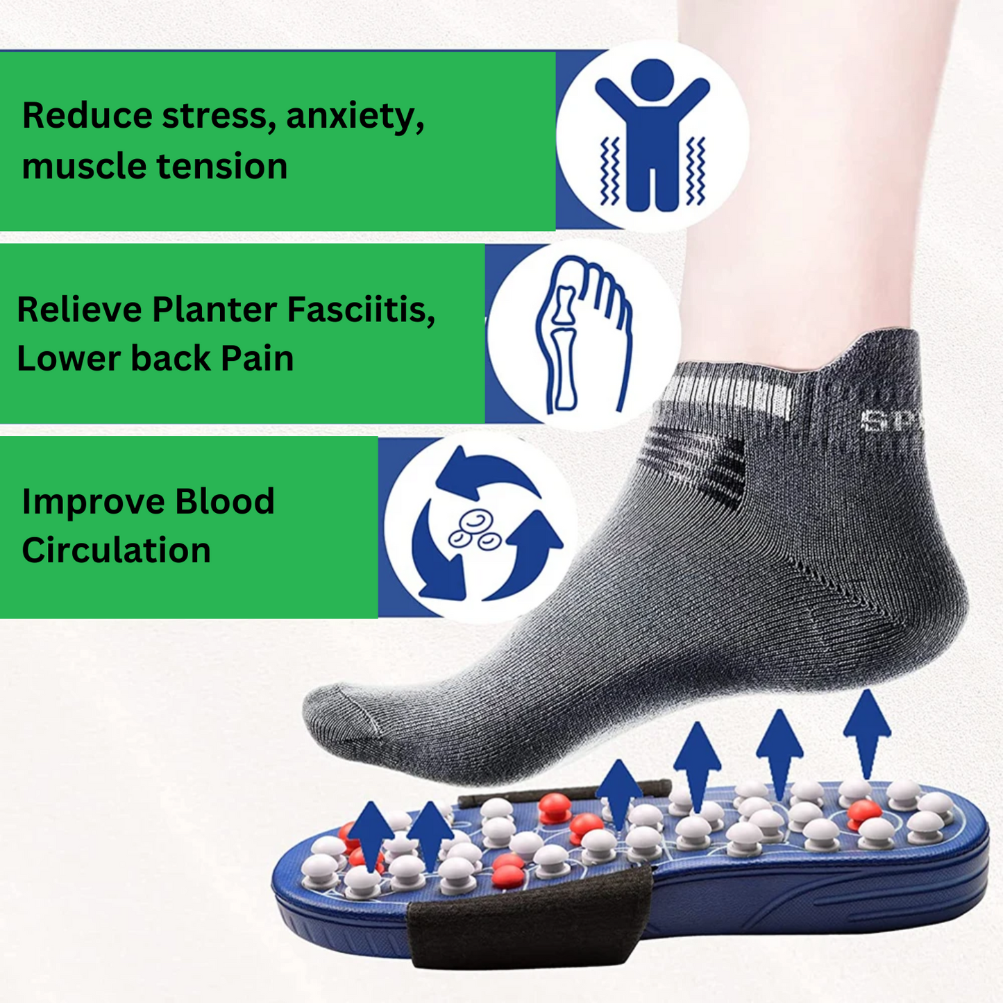 Acupressure Massage Slippers|Reduces Stress & Enhances Sleep